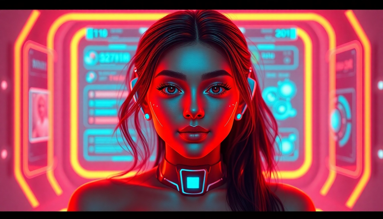 Realistic AI girlfriend engaging in conversation, showcasing emotional depth and unfiltered NSFW chat capabilities in a user-friendly app interface.
