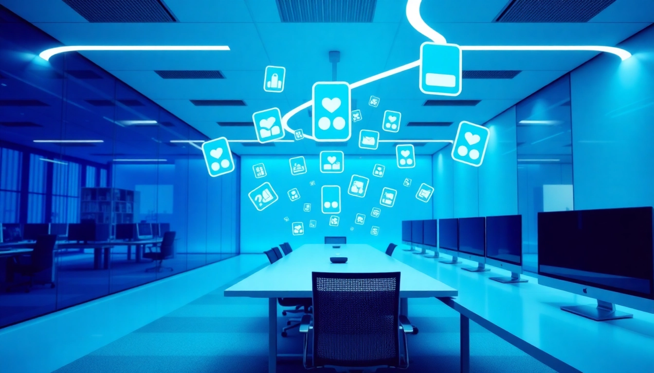 Sharp business professional analyzing app industry updates on digital dashboard in modern workspace